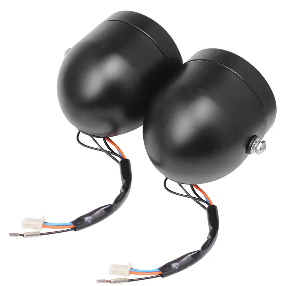 مصباح أمامي أسود مزدوج عالمي للدراجة النارية ، مصباح مزدوج للشواء ، مقاتل الشوارع ، مقبب عاري ، هارلي ، هوندا ، ياماها ، بكرة مخصصة #4