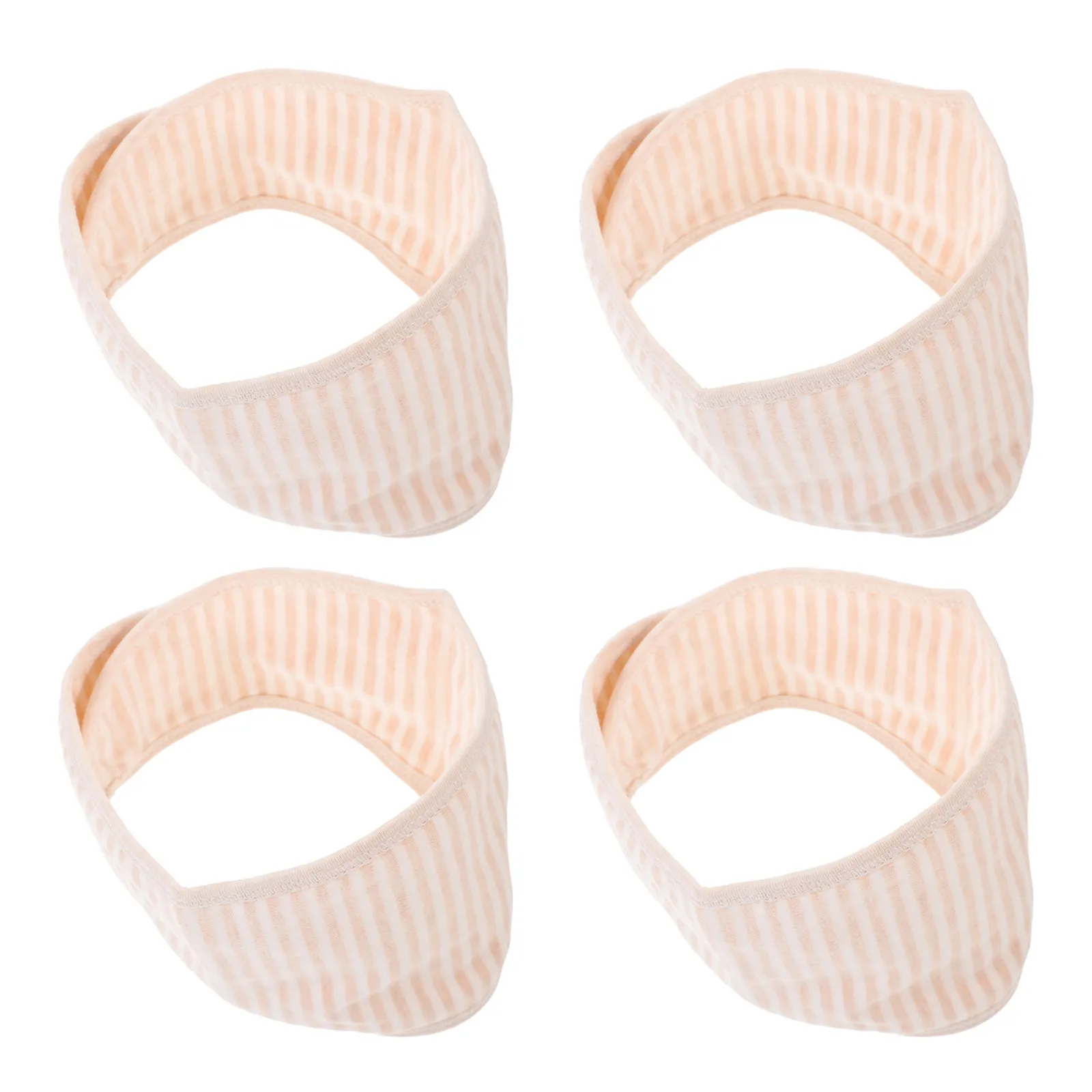 4Pcs Umbilical Belly Band Navel Hernia Belt Beige Breathable Hook Loop Stomach Support Belly Band
