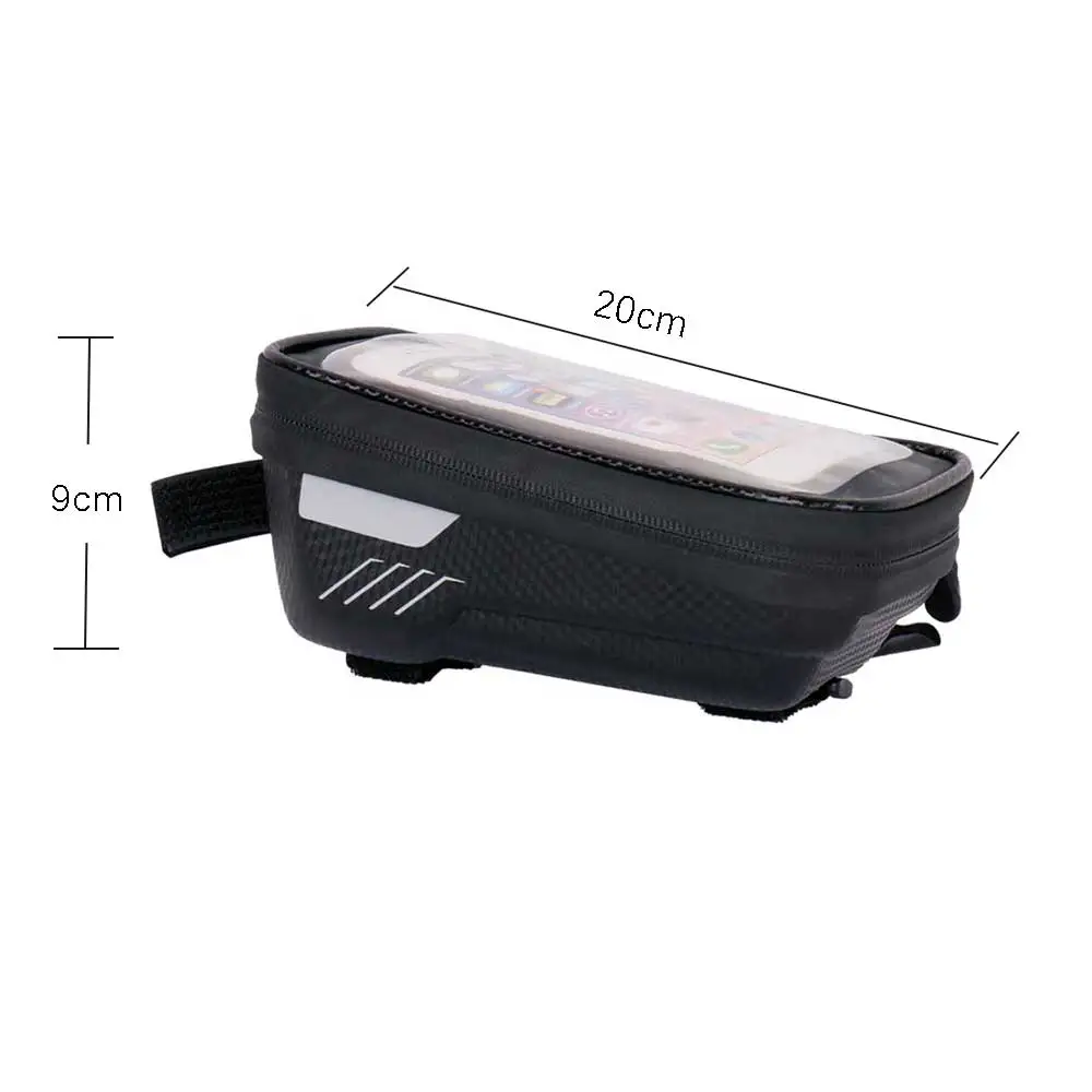 Bicycle Bag Waterproof 6.5 Inches Phone Case Storage Touch Screen MTB Road Bike Bag Cycling Top Front Tube Frame Bag image 3