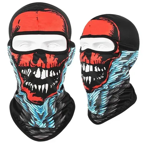 3D Skull Mask Balaclava Cap Breathable Motorcycle Riding Full Face Scarf Outdoor Men Head Cover Cycling Headgear Neck Gaiter Hat - Image 18