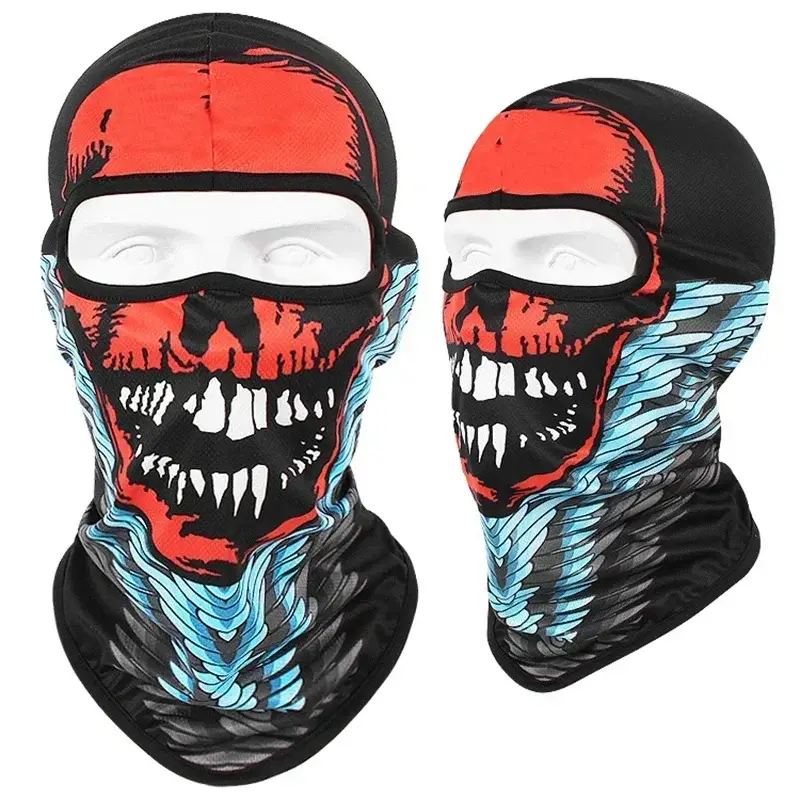 3D Skull Mask Balaclava Cap Breathable Motorcycle Riding Full Face Scarf Outdoor Men Head Cover Cycling Headgear Neck Gaiter Hat - Image 18