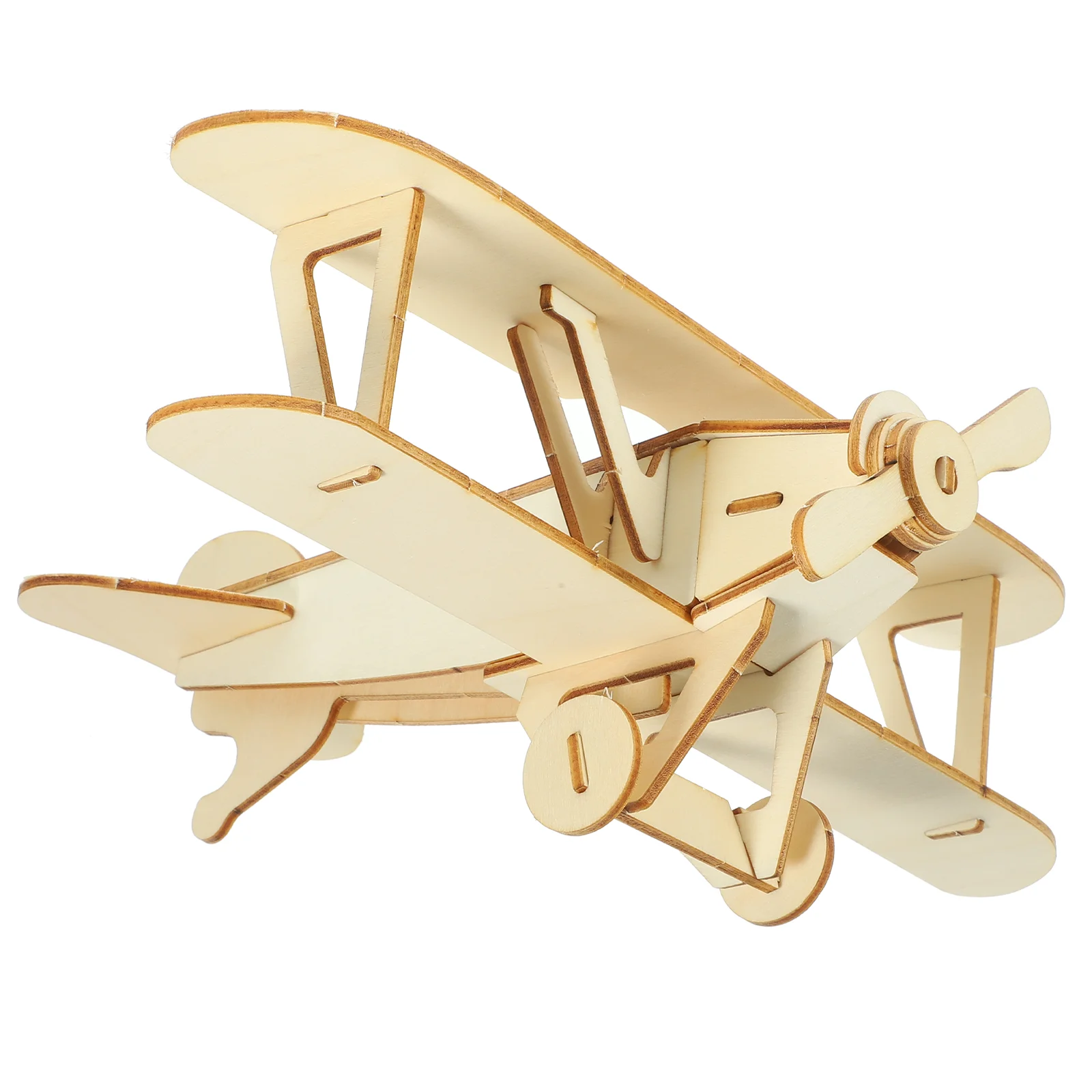 

Material Not Easy to Damage Toy Wooden Plane Puzzle Model Manual Assembly Assemble Creative Intelligence