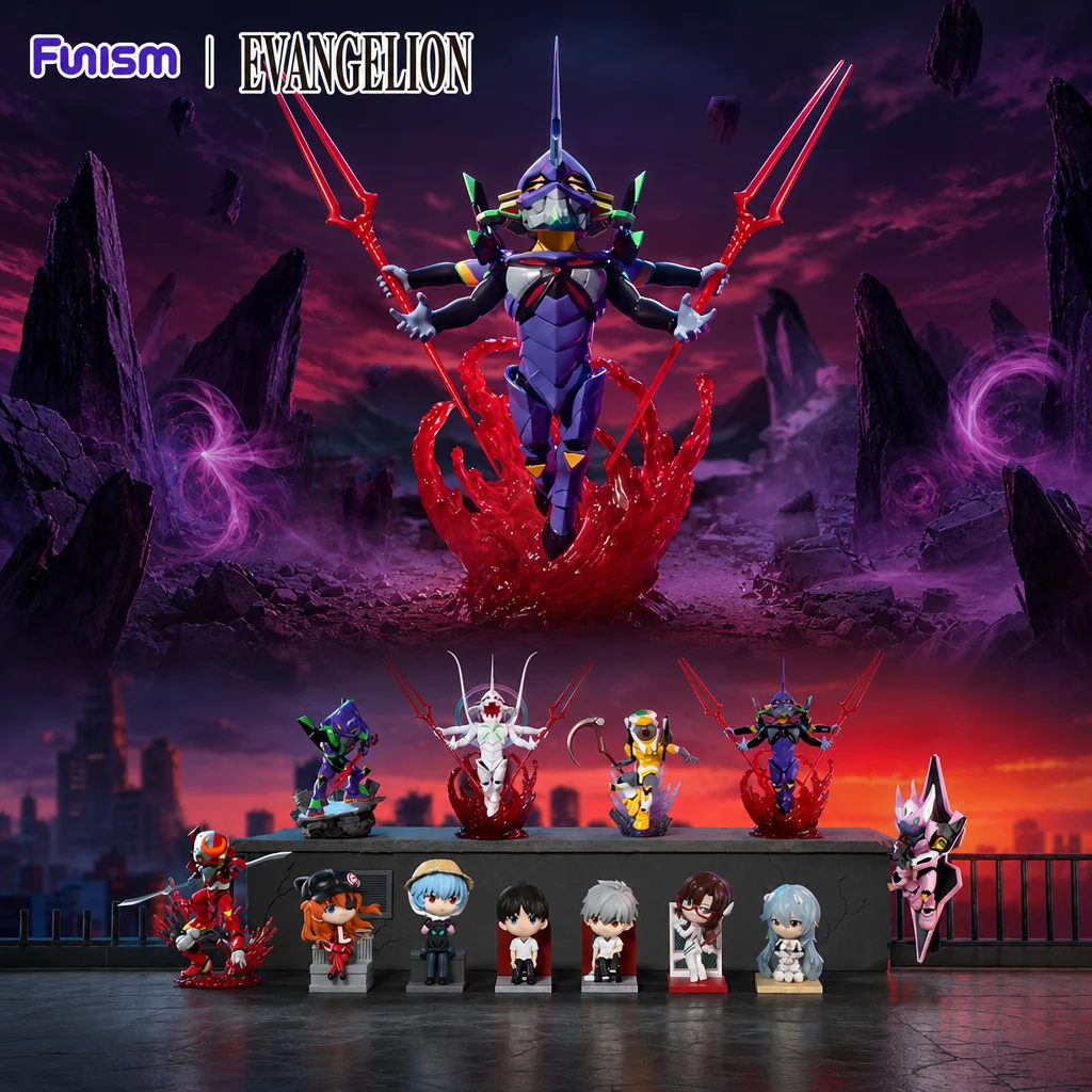 Evangelion EVA Unit 01 Anime Blind Box Rei Ayanami Asuka Langley Shinji Ikari Chibi Collectible Figure Desktop Room Decor Gifts
