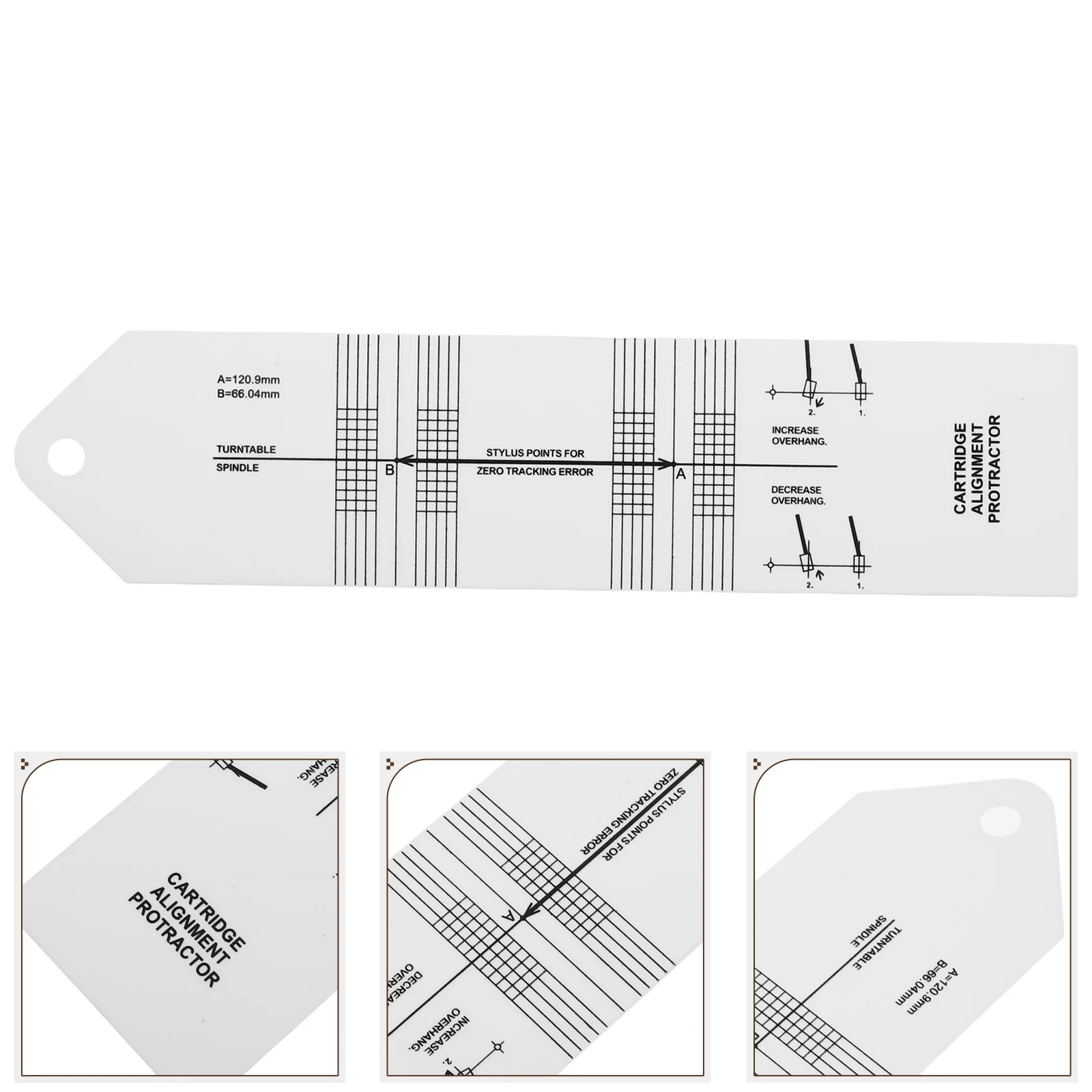 Vinyl Calibrator Turntable Stylus Force Gauge Pressure Headshell Plastic Protractor