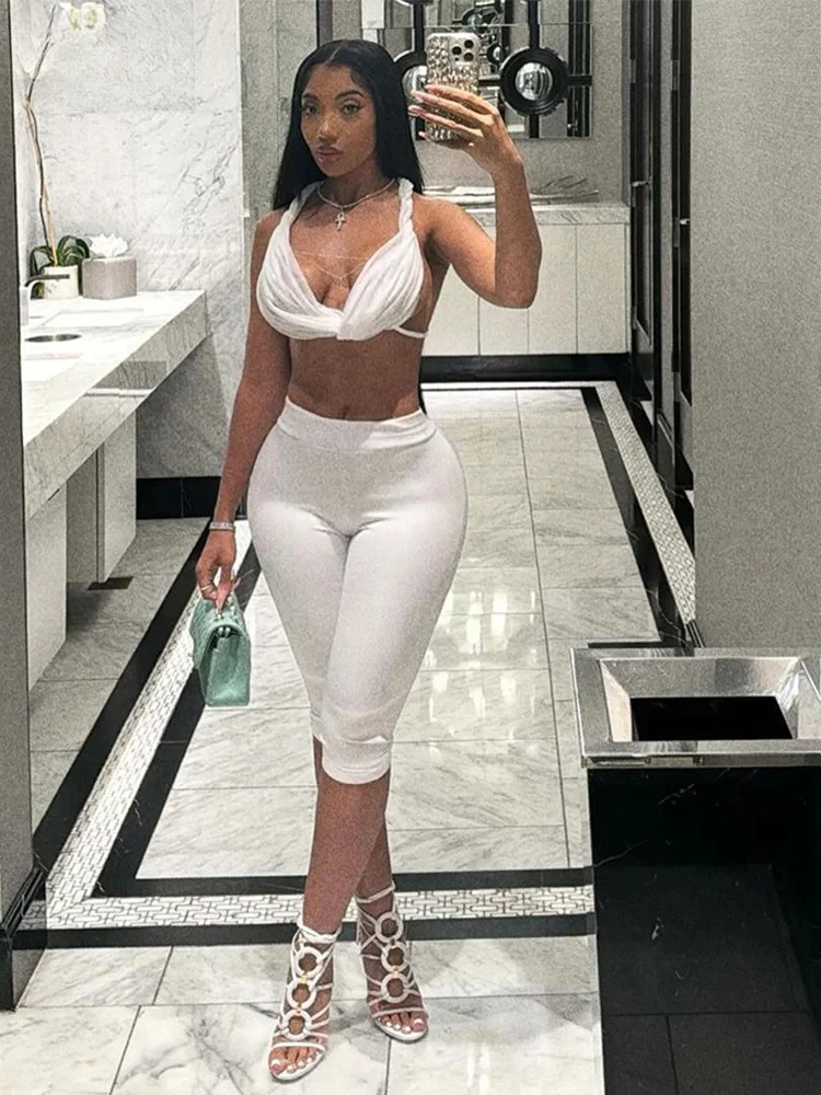 

BWQ Summer Release Junior Knee Length Sexy Milk Fiber High Street Dress Girl Knit Solid Cleavage Backless Robe 2025