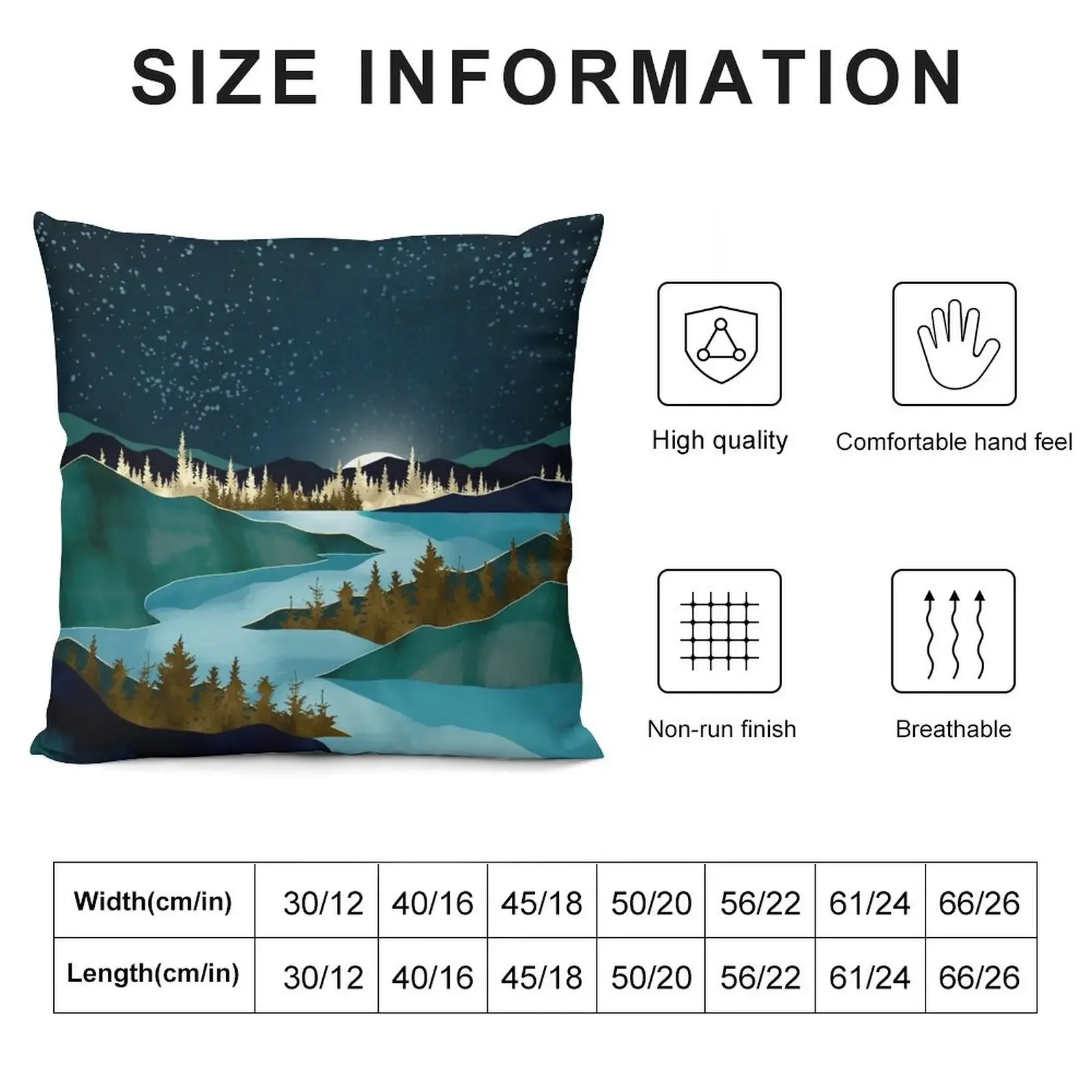 Autumn River Night Throw Pillow covers for pillows Luxury Pillow Case luxury throw pillow covers