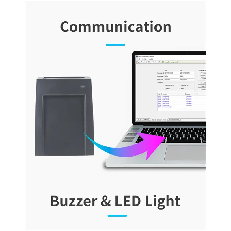 ABZZ-동물 칩용 ISO11784/85 FDX-B 표준용 134.2Khz EM4305 RFID 마이크로칩 리더기