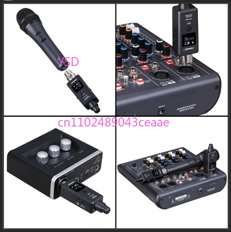 Wireless Microphone Transmitter, Dynamic Wired Microphone Converter, Receiver