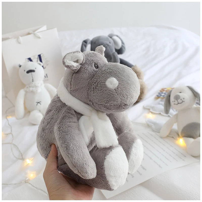 Soft Stuffed Plush Animals Toys Dolls Grey Elephant Hippos Children Gift Home Decor Kawaii Baby Kids Toy