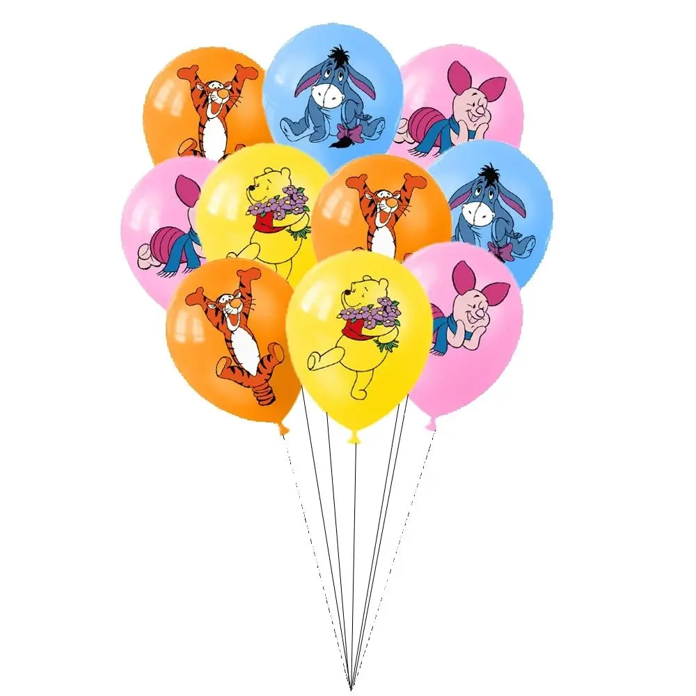 

12-inch Winnie The Pooh Theme Balloon Birthday Party Balloon Decoration Tiger Latex Balloon Set for Children's Birthday Parties