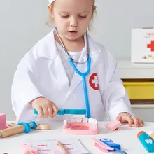 Kleiner Arzt Rollenspiel Stethoskop Arzt Spielzeug Kinderrucksack medizinische Box Krankenschwester Injektion Simulation Spielhaus