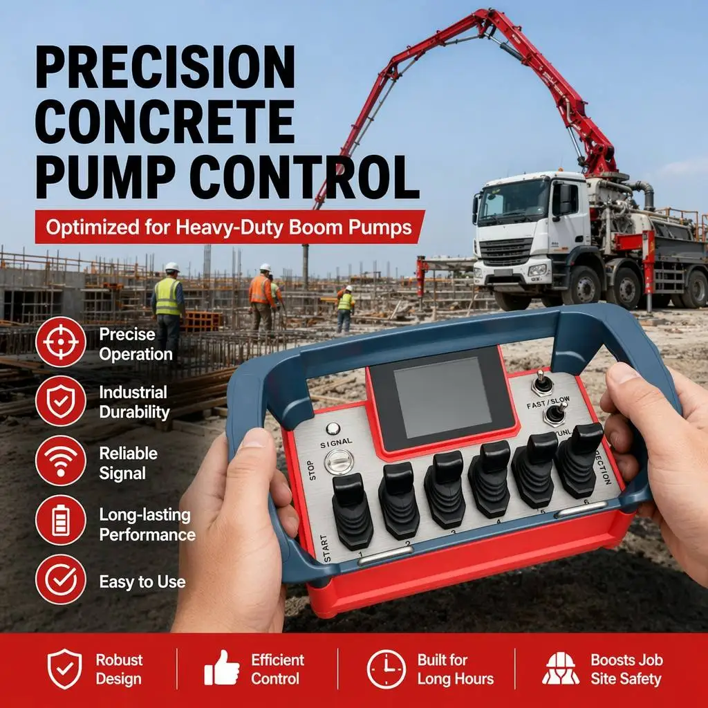 Reliable Long Range Radio Controller System for Concrete Pump and Heavy Equipment NM-042