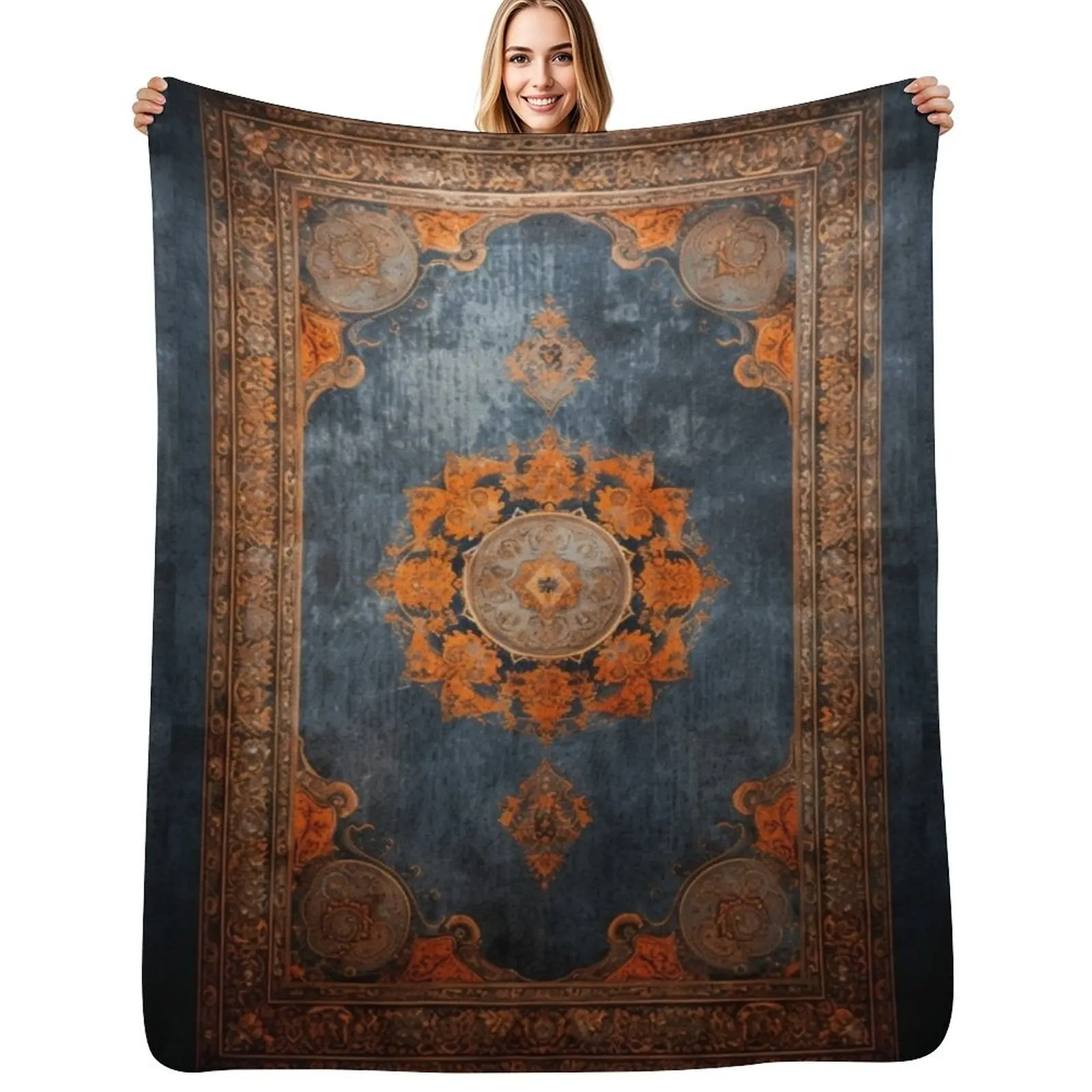 

Oriental 17th Persian Rug Throw Blanket Decorative Throw Hairy Blankets