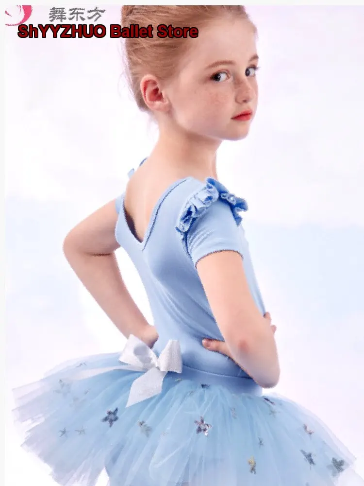robe-de-danse-pour-filles-tenue-d'ete-a-manches-courtes-justaucorps-d'entrainement-jupe-pour-tout-petits-tenue-de-danse-chinoise-pour-enfants