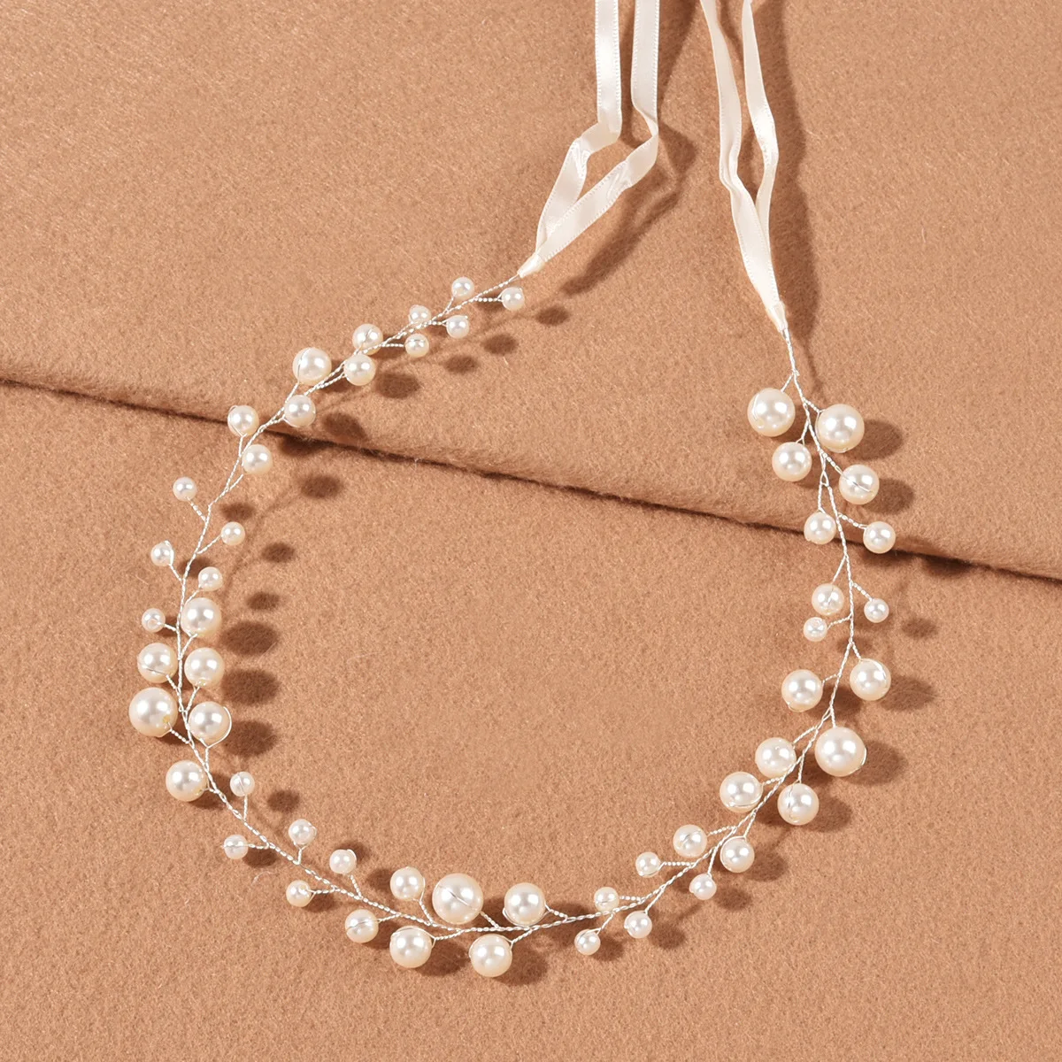 Handgefertigte Perlen-Blumen-Stirnbänder für Frauen, Braut-Diademe, Haarbänder, Braut-Deko, Hochzeits-Haaraccessoires, Königin-Stirnband, Geschenk – Detail 5
