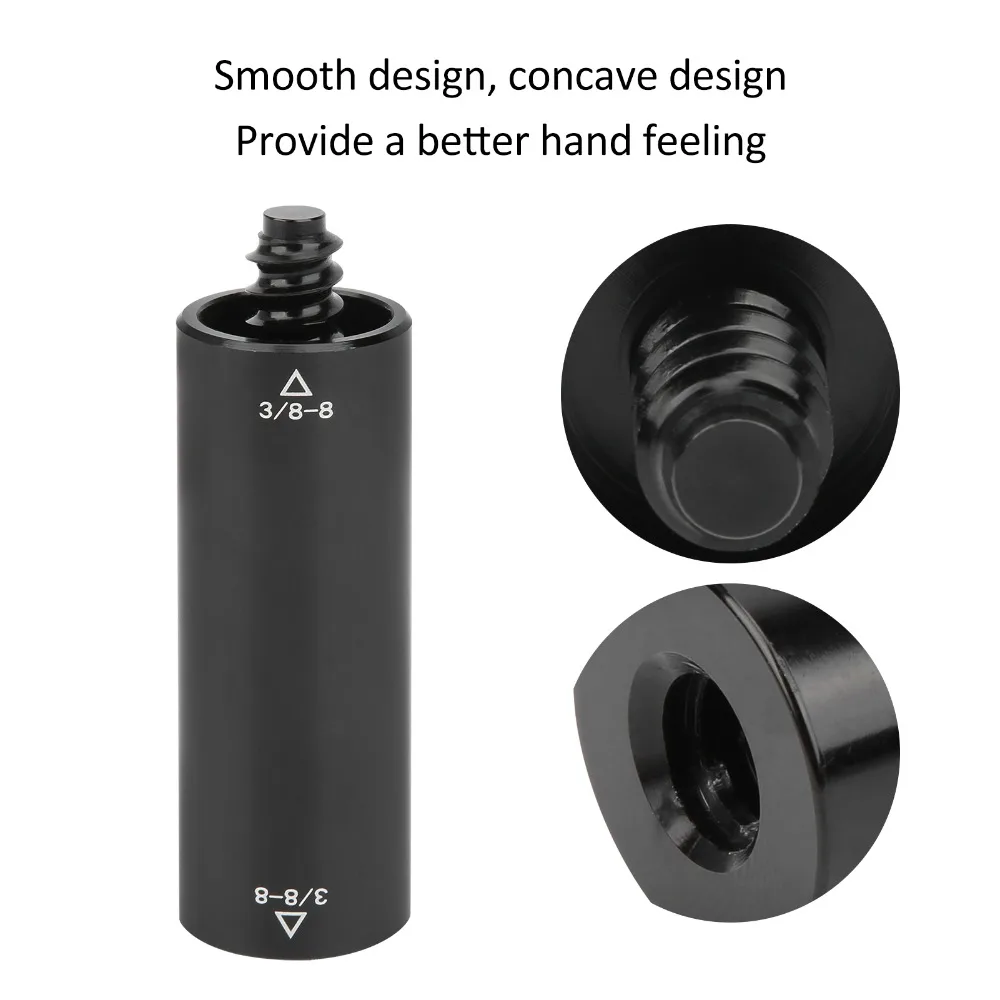 

Billiard accessories Aluminium Pool Extension Cue 3/8-8 Teeth Black Extender Adapter 2OZ Billiard Middle Shaft Snooker Games