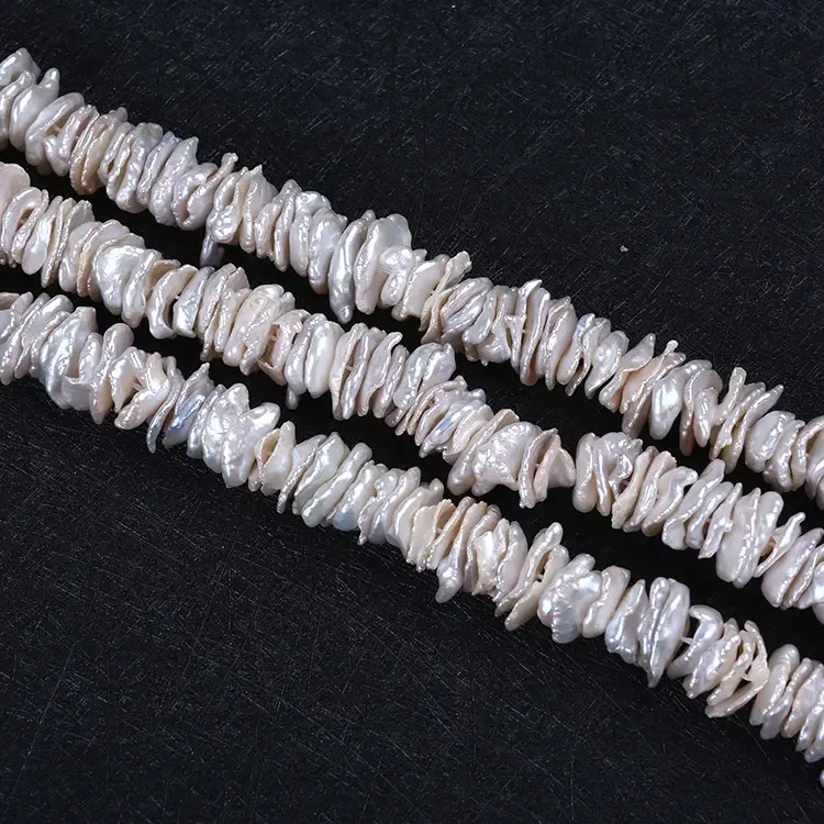 

10-13mm Natural White Pink Purple Black Real Loose Freshwater Keshi Pearls Beads Strand