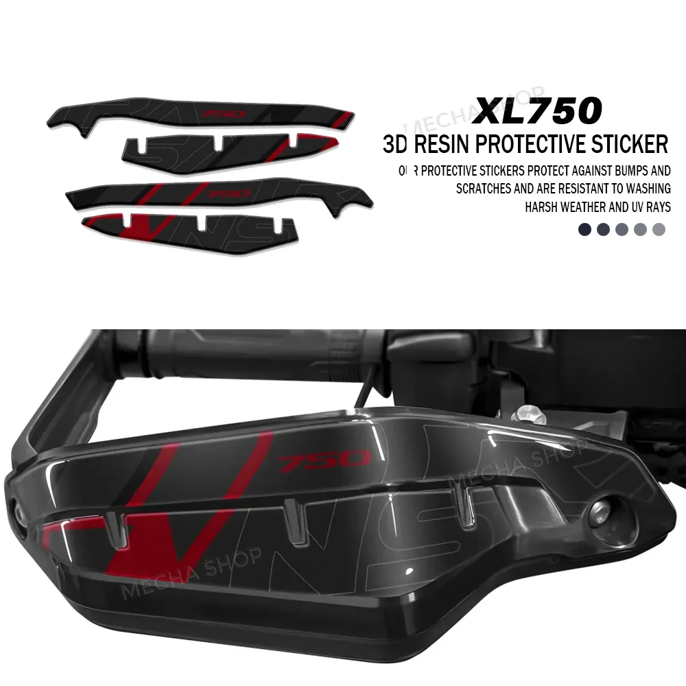 

For XL750 Transalp 2025 Motorcycle Gel 3D Resin Stickers Handguard Decal Hand Guard Protection Sticker
