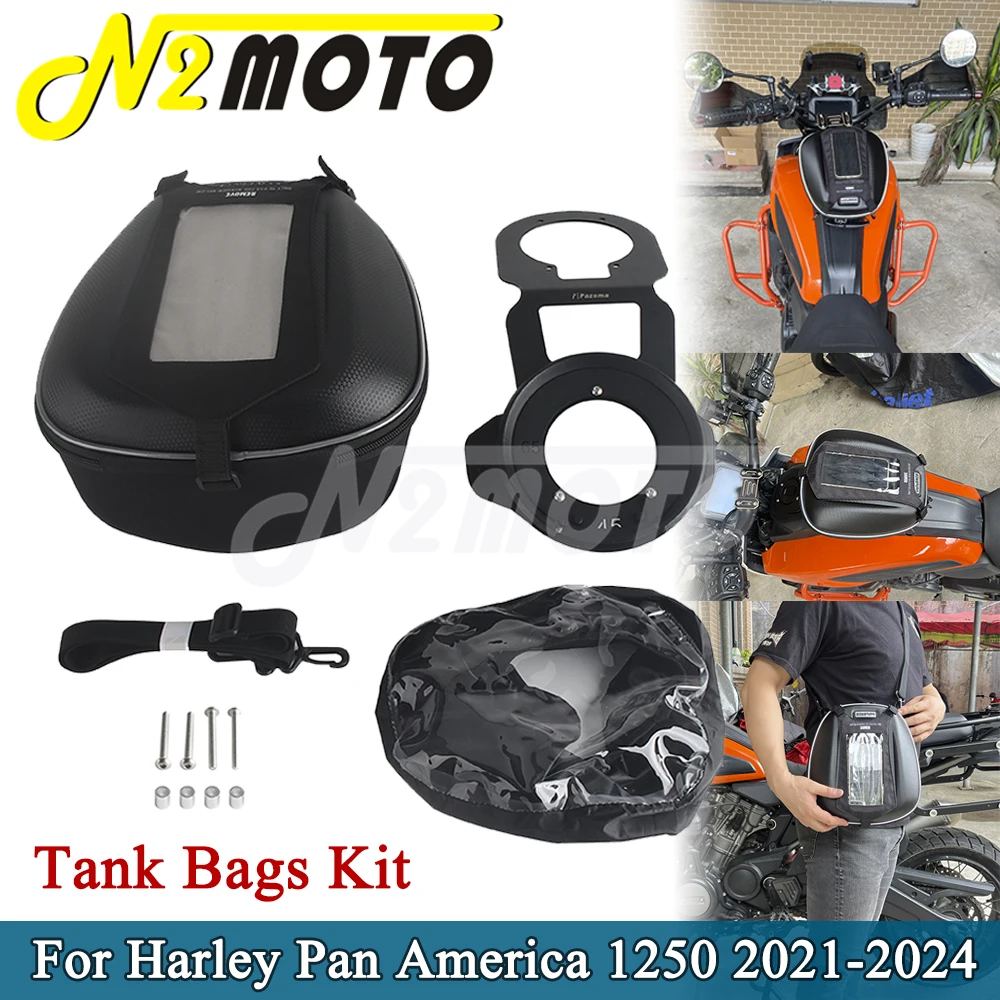 

Motorcycle Fuel Tank Bag W/ Tanklock Racing Bag For Harley Pan America 1250 RA1250 S CVO RA1250SE 2021-24 3.8L Backpack Handbags