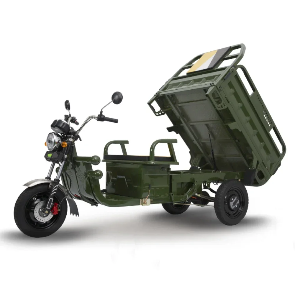 Electric Cargo Tricycle 1000W 60V 45AH Adult Electric Trike 3-Wheel Scooter With Loading Car Hopper Moped Truck Max Speed 45KM/H