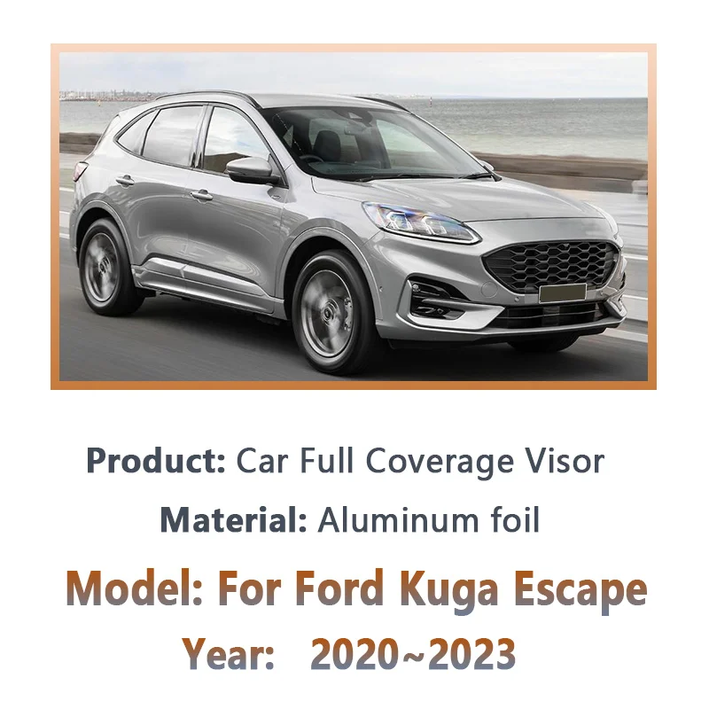 Car Full Sunshades For Ford Kuga Escape 2020 2021 2022 2023 Sun Shade Anti-UV Visor Sun Protection Cover Shades Car Accessories