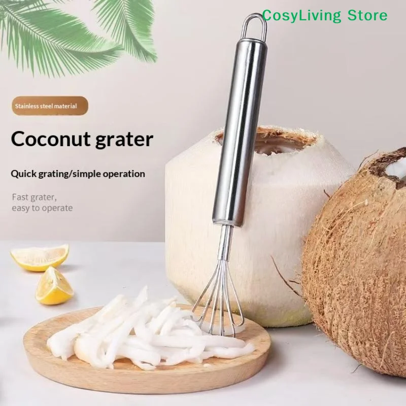 [CL]Stainless Steel Coconut Grater Multi-Purpose Coconut Meat Removal Tool Melon Scale Scraper Kitchen Supplies[CL]