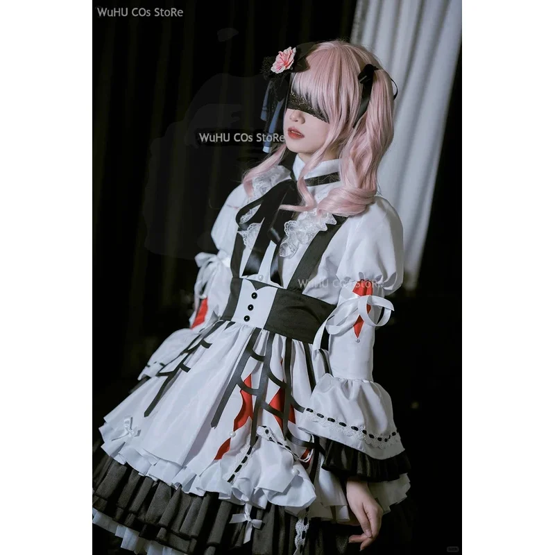 Project Sekai Akiyama Mizuki Косплей Костюм PJSK Прекрасная Лолита Вечеринка Белое Платье Парик Mizu5 Униформа Женский Наряд на Хэллоуин