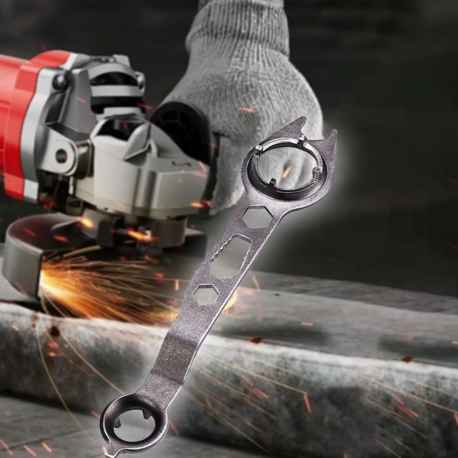 Four Claw Angle Grinder Wrench Manual Tool Angle Grinder Lock Nut Wrench Spanner