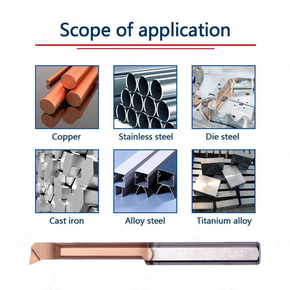 MPR MPL Small Hole Internal Boring Tool MPR2 MPR3 MPR4 MPR5 MPR6 MPR8 R0.05 R0.1 R0.15 R0.2 L10 L15 L22 Carbide Tool Boring Bar