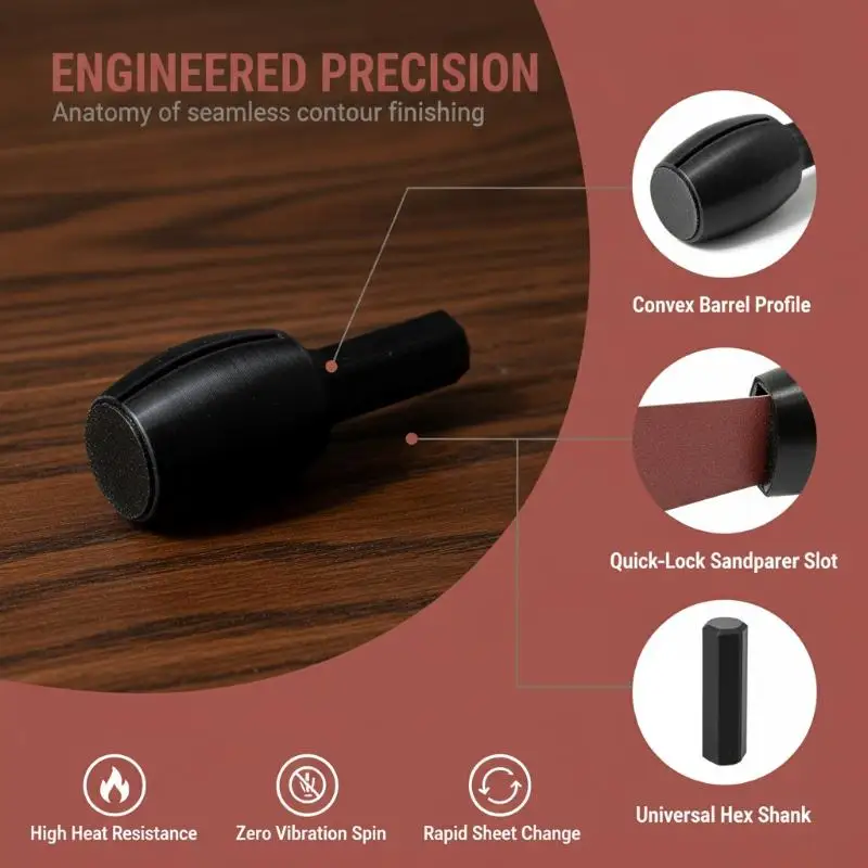 3D Printed Convex Grinding Wheel Head Grinding Head Designs For Electric Drill Accessories In Black Plastic Materials