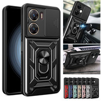 Armor Case For VIVO V29 5G V29e V27 Pro V27e V25 V25e V23 V23e V21 X80 Lite Cover Lens Protection With Ring Holder Coque Fundas