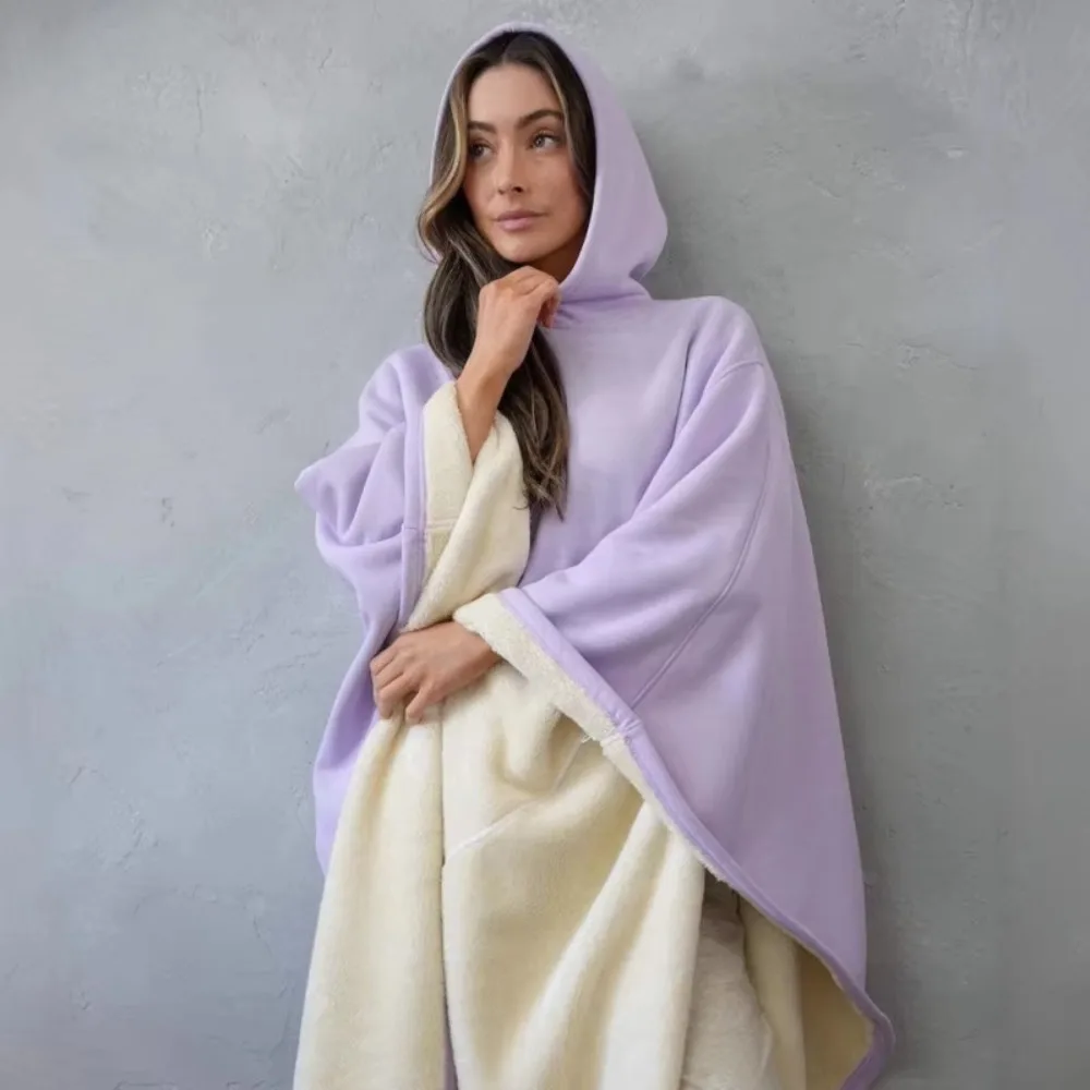 New Fashion Good Quality Indio Cloak Hoodie Punk Loose Solid Color Men Sweatshirt Casual With Hat Blanket Male Tops UNISEX