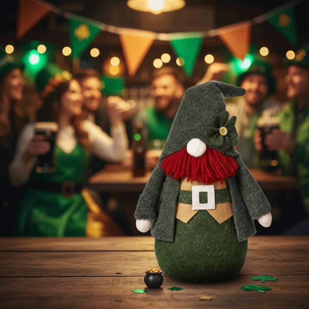 

Green Irish Day Dwarf Doll Fashion Creative Faceless Old Man Doll Novelty Exquisite Plush Ornaments Patrick's Day Celebration