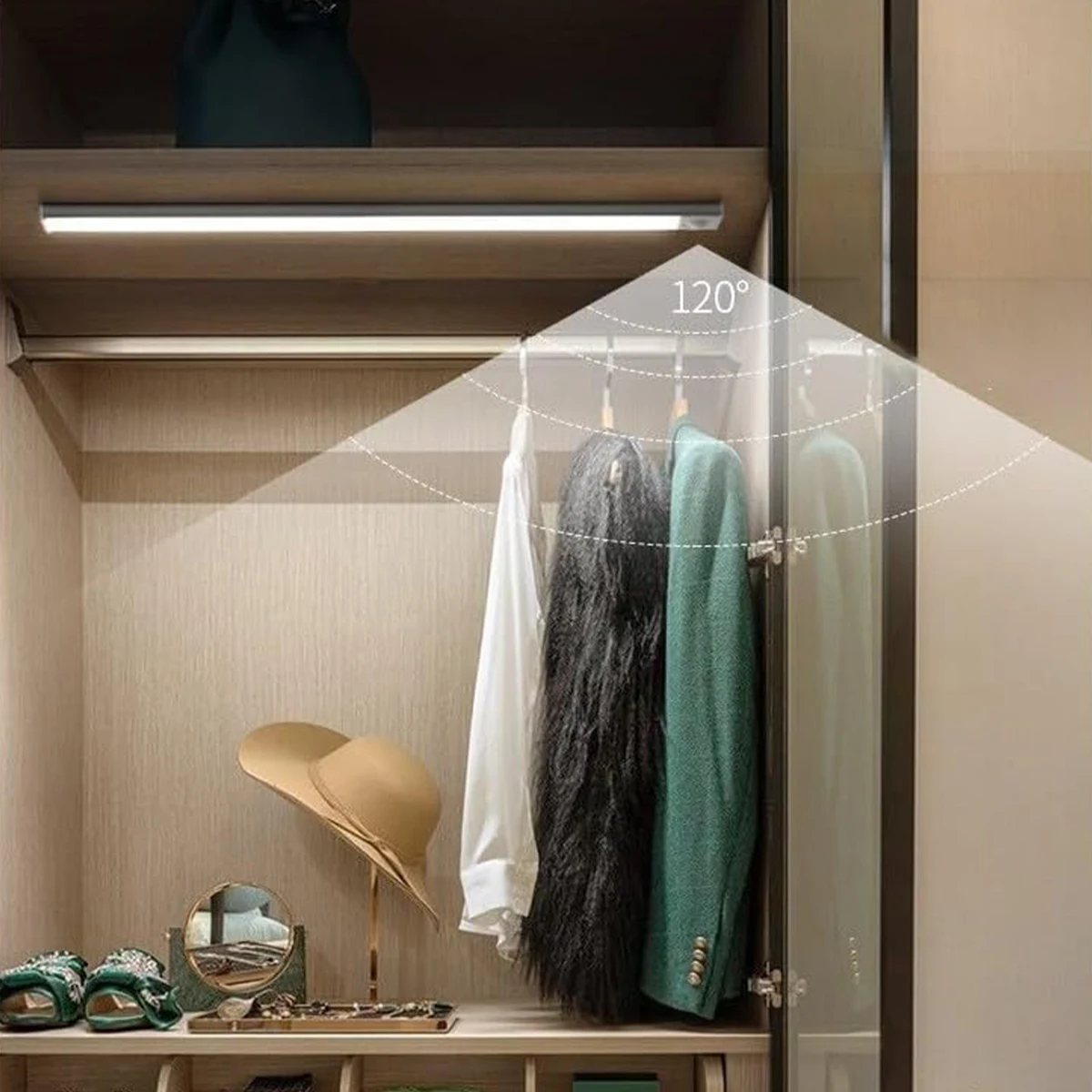 أدى ضوء استشعار الحركة مع 5V الناقل التسلسلي العام جيم نوع شحن مصباح 10cm-50cm 3 لون مص لصق السرير القراءة ليلة مصغرة