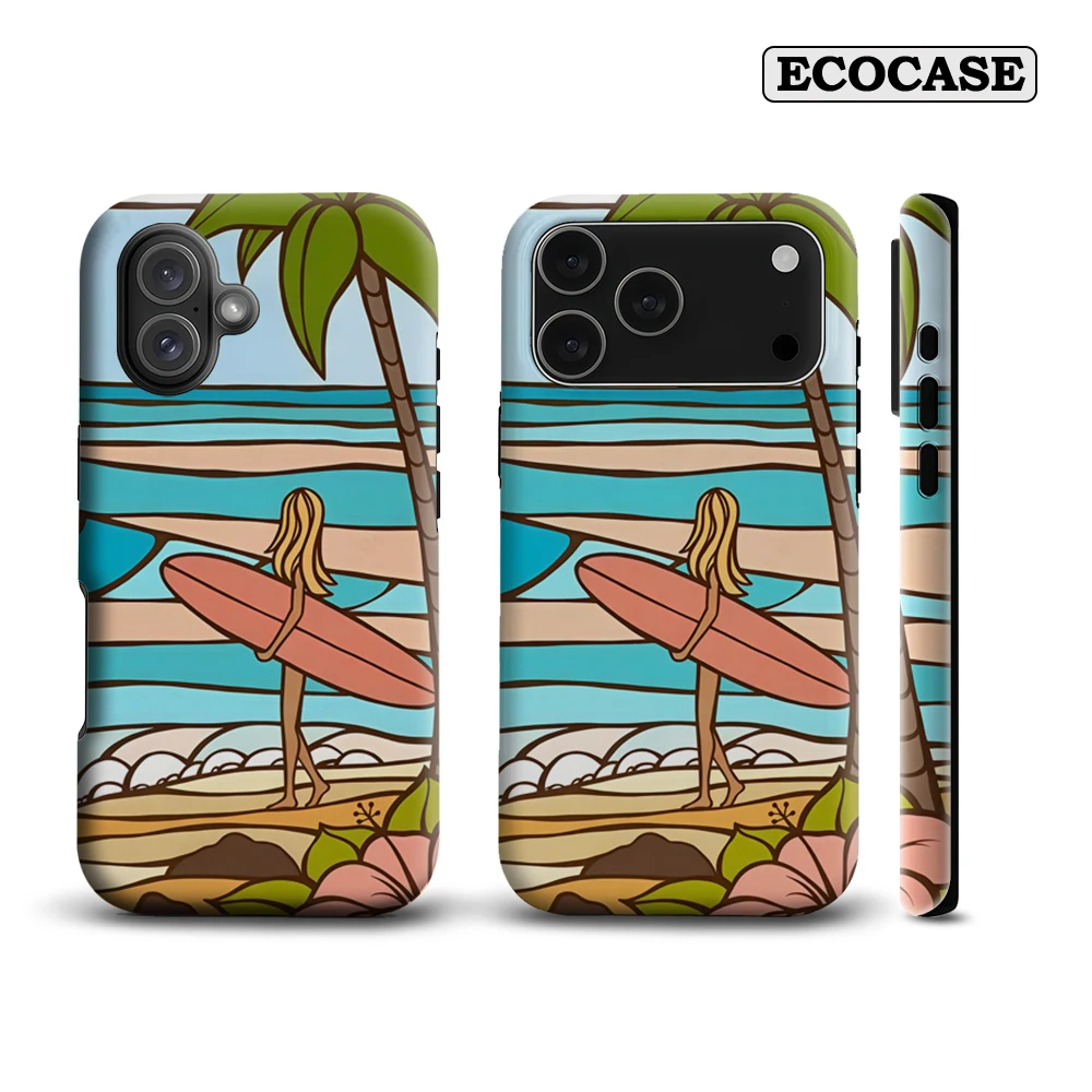 Surfer Girl At Tropical Beach IPhone 17 Must-Haves Handyhülle für IPhone 17 16 15 14 13 12 Pro Max Plus Doppelschichtige Rückseite