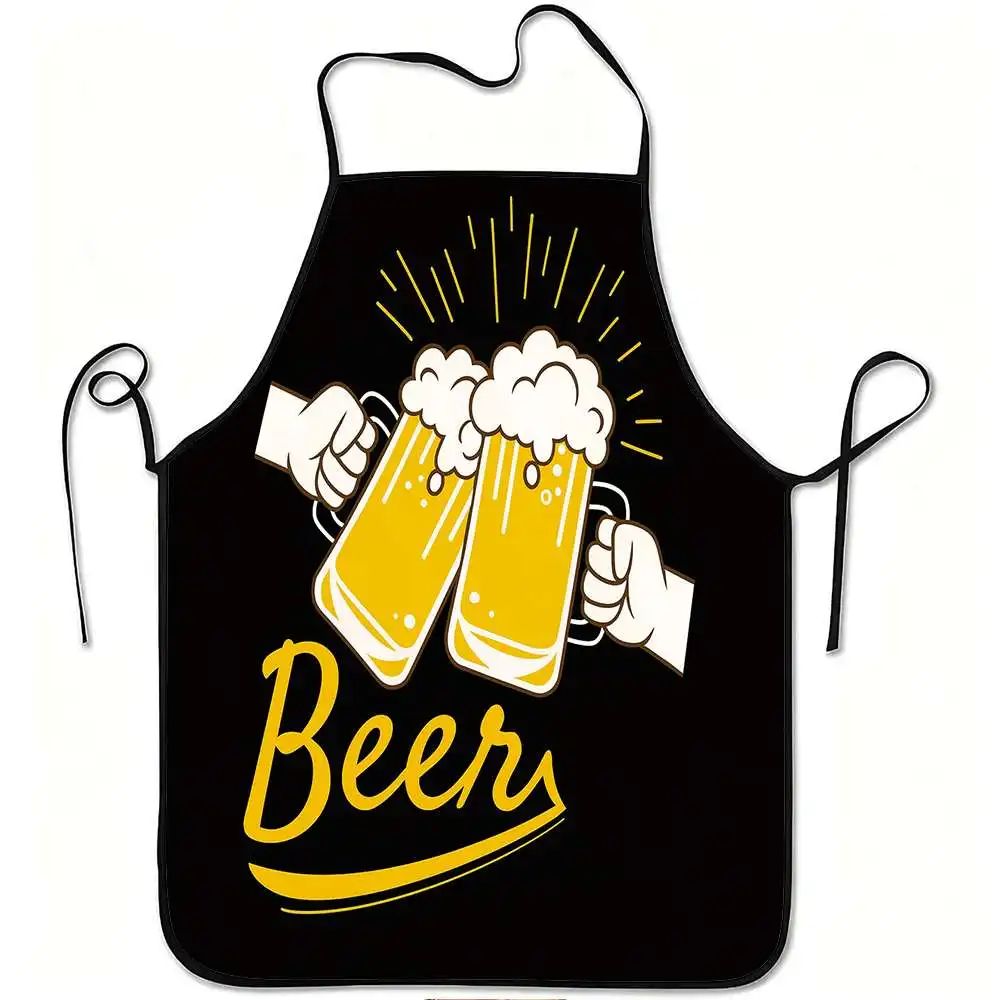 1pc Beer Cheers Apron, Sturdy And Easy to Maintain, Adjustable Waist, Made of Polyester, Suitable for Cooking, Gardening, Fruit