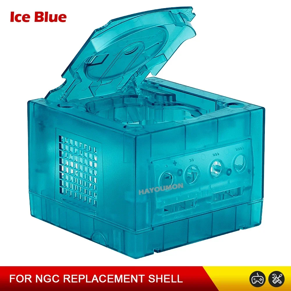 8 FARBEN Eisblaues transparentes Gehäuse Ersatzgehäuse für Gamecube NGC DOL-001 und DOL-101 Spielkonsole Gaming-Zubehör