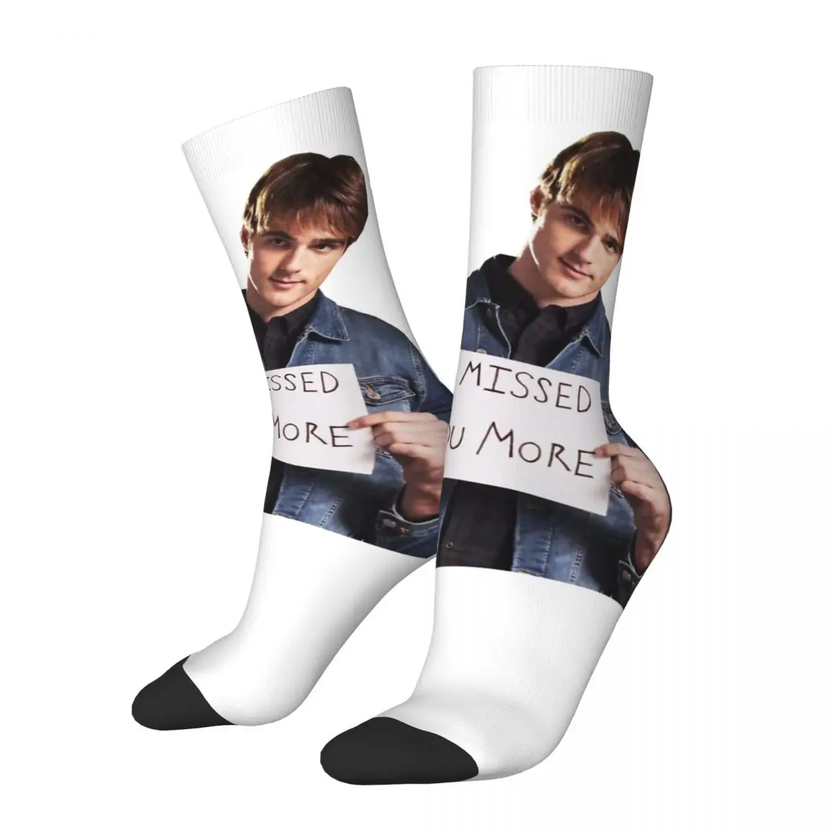 

Autumn Winter Fashion Unisex Jacob Elordi I Missed You More Socks Non-slip Middle Tube Socks