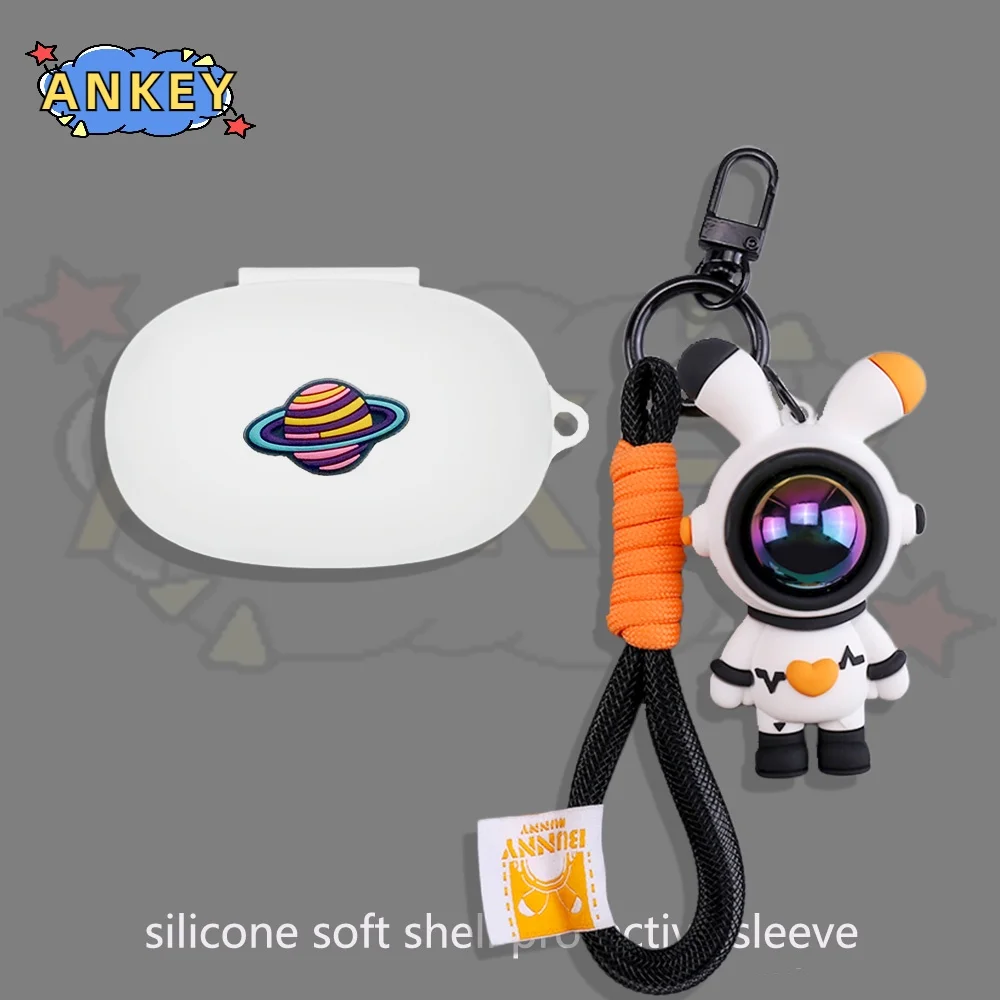for Anker Soundcore Space A40 Sport X10 Case Earphone Silicone Astronaut Bear Earbuds Soft Protective Headphone Cover