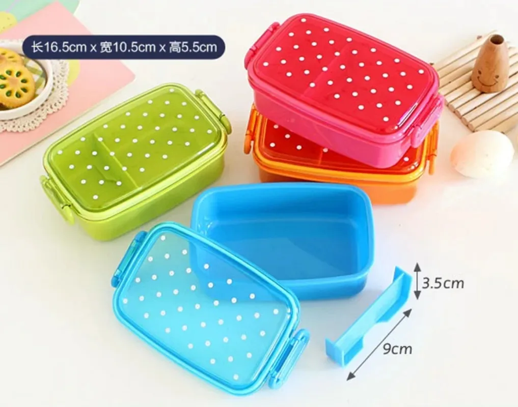 Dot Lunch Box for Children Picnic School Food Storage Container Bento Sushi Box Kids Fruit Snack Microwave Lunch Boxes