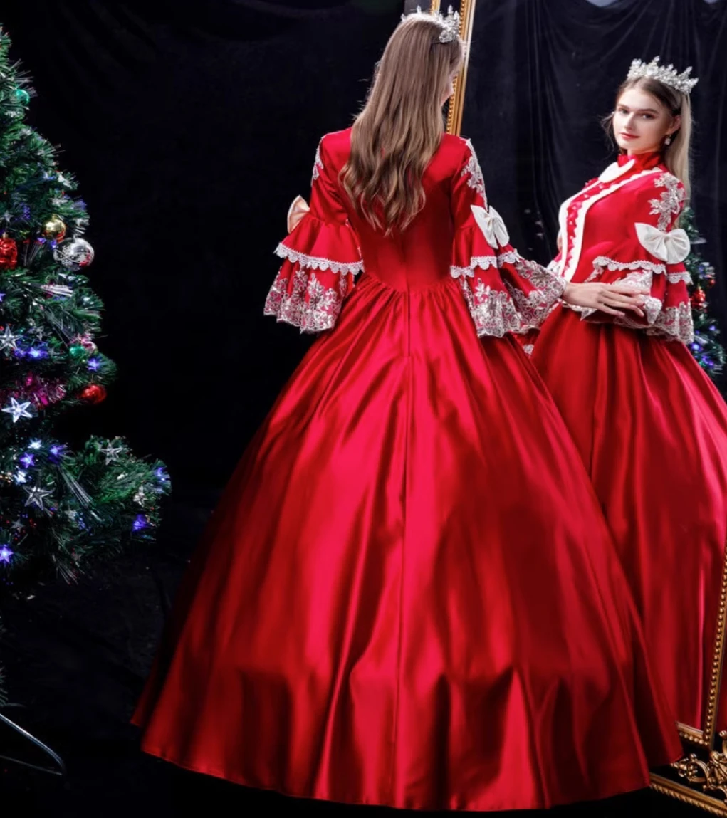 Vestido de fiesta de Navidad personalizado, vestidos de noche para mujer, corte Marie, fiesta de graduación Medieval, fiesta de cumpleaños, vestidos de mascarada, batas de velada