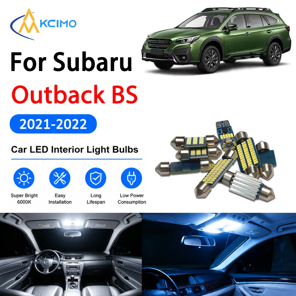 Error Free LED Interior Light Kit for Subaru Outback BS 2021-2022 Premium Bright Dome Trunk Reading Two Colors Lamps Canbus