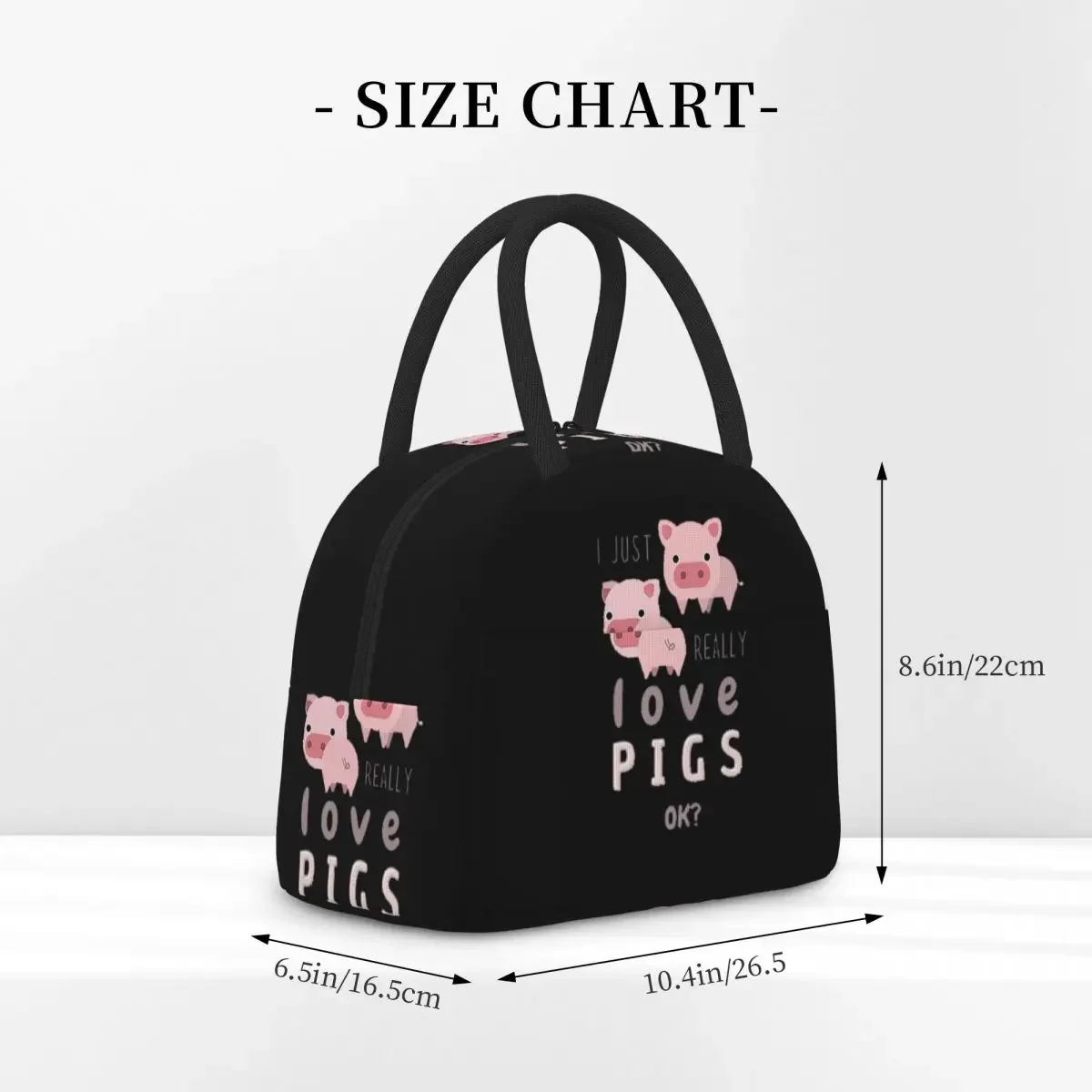 Funny Pigs For Pig Lovers Insulated Lunch Bag for Women Kids Portable Food Boxes Thermal Lunch Box Tote