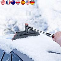 2 In 1 Extendable Ice Scraper Multifunctional Windshield Snow Remover Ergonomic Handle Retractable Snow Remover Car Accessories