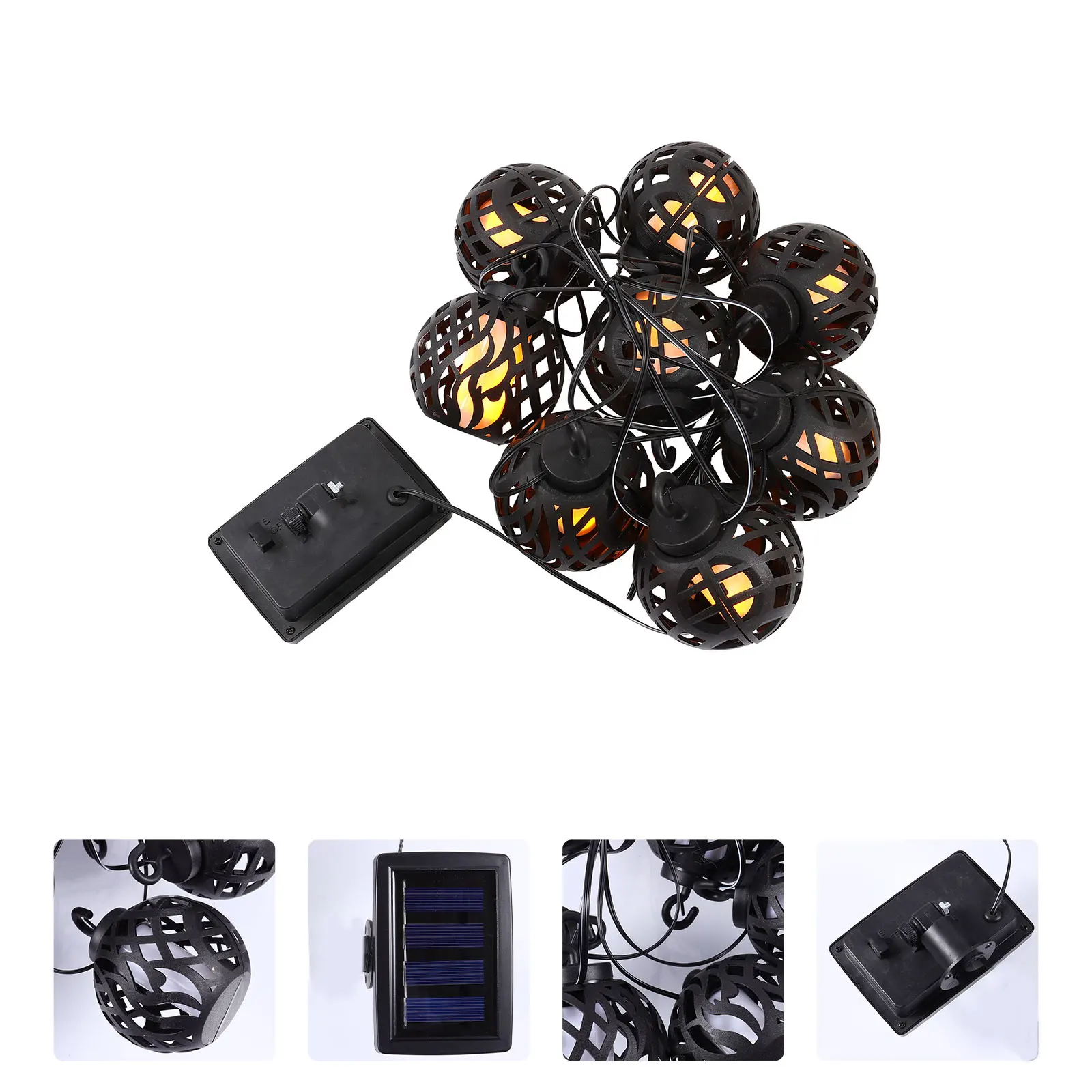 

Solar Led Lamp 8Ft 10Ft Waterproof Plastic String Lights Outdoor Garden Light Decor Lights For Party Solar String Light