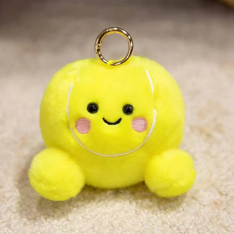 Porte-clés pendentif boule de légumes souriant, jouet en peluche Kawaii, poupée faite à la main, dessin animé, cadeau mignon, poupée amusante, dernière collection