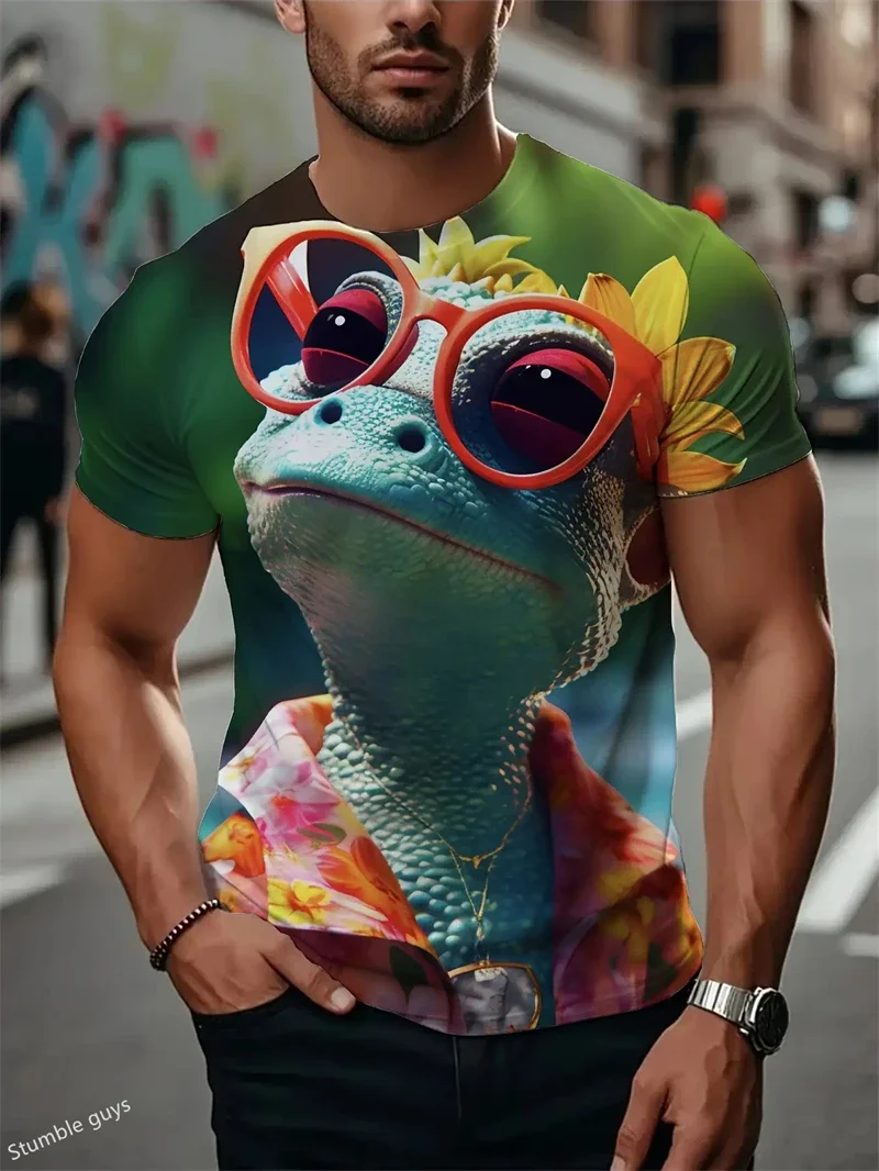 Herren Übergrößen Casual T-Shirt Sommer Anime-Muster Locker Sitzend Kurzarm Atmungsaktiv Leicht Übergroßes Jersey-Oberteil