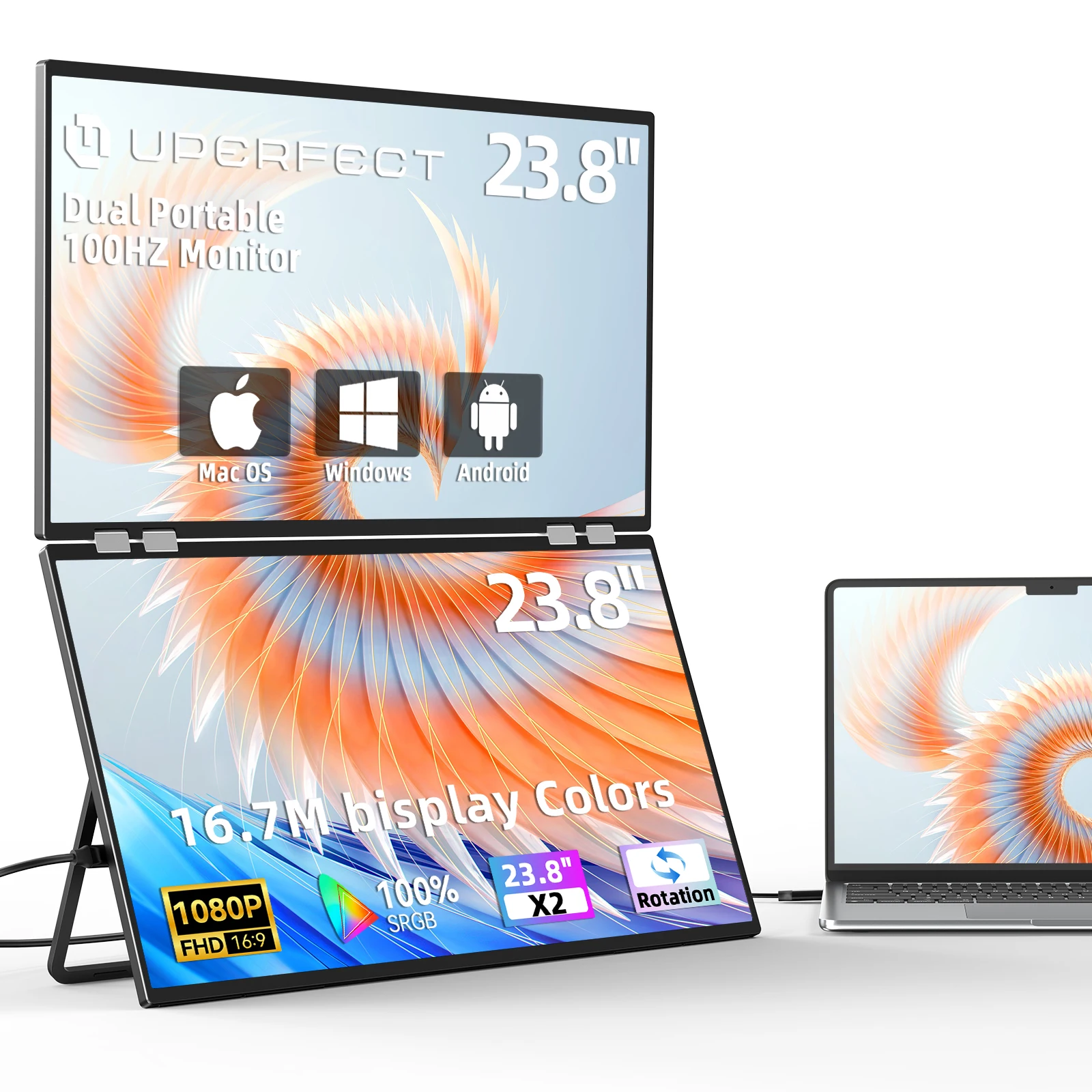 UPERFECT 23.8インチ 100Hz ポータブルモニター