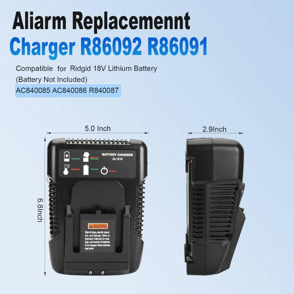 Li-ion Battery Rapid Charger for AEG 18V Li-ion Battery L1820R L1820S L1825R L1830R Rechargeable Power Tool Battery Charger