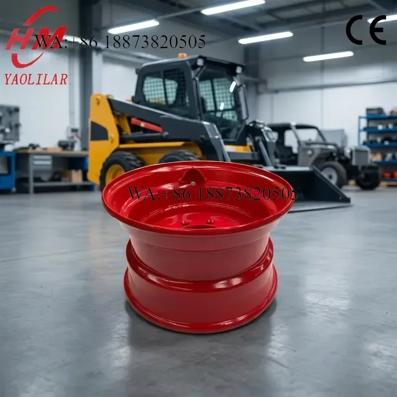 Custom 16.5 Inch Steel Wheel Rims 16.5x9.75 OTR for Skid Steer Loader Rim Compatible with 12-16.5 10-16.5 Tires